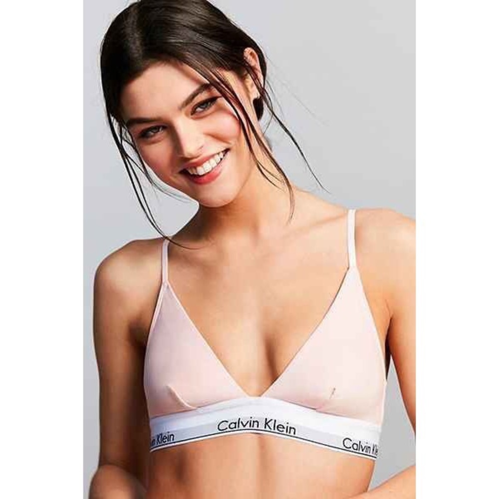 Baby Pink Calvin Klein Triangle Bralette